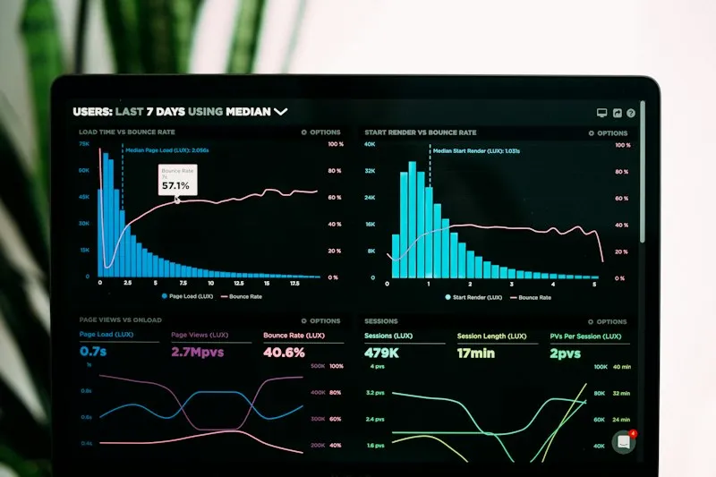 SEO health check data on screen